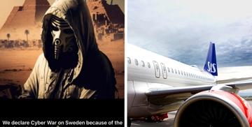 Bild På Anonymous Sudans Budskap Och Sas Flygplan