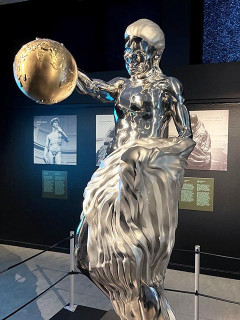 Staty På Tekniska Museet Skapad Av Ai; Galleri Ai Sta