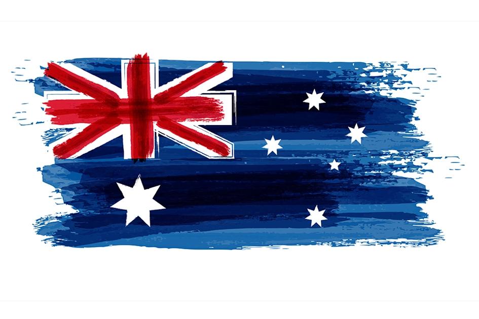 Australiens Flagga Tecknad