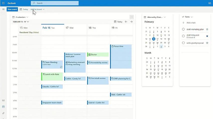 Outlook Calendar Board View Microsoft 1614765876049