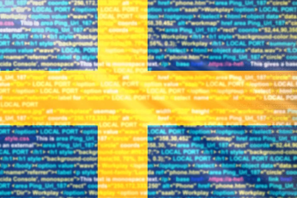 Offentlig Sektor, Öppna Data, Digitalisering; En Svensk Flagga Med Kod