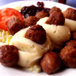 köttbullar, mos, grönsaker, och lingonsylt. mmm.jpg