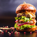 saftig hamburgare med många lager.jpg