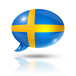 Pratbubbla I 3D Och I Svenska Flaggan