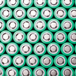 Massa Turkosa Batterier På Varandra