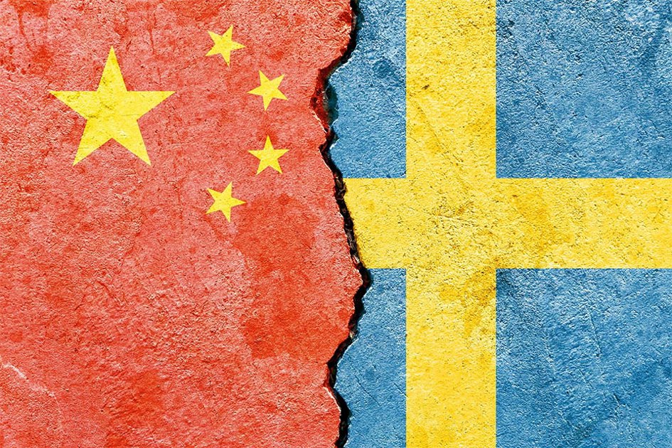 Kina Sverige Flaggor