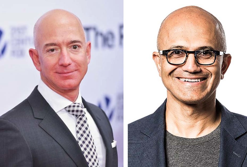 Jeff Bezos Och Satya Nadella