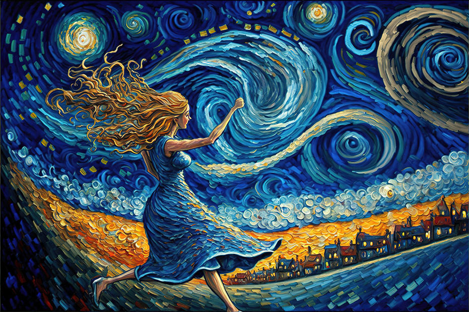 Vangogh Inspirerad Konst Gjord Av Ai
