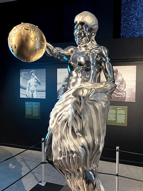 Staty På Tekniska Museet Skapad Av Ai; Galleri Ai Sta